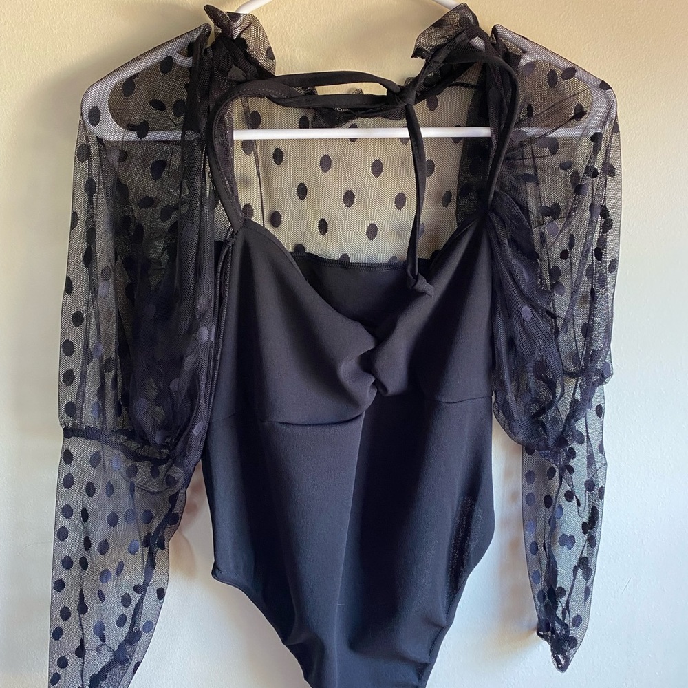 Boohoo black body suit